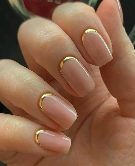 Gold Line Nail Designs