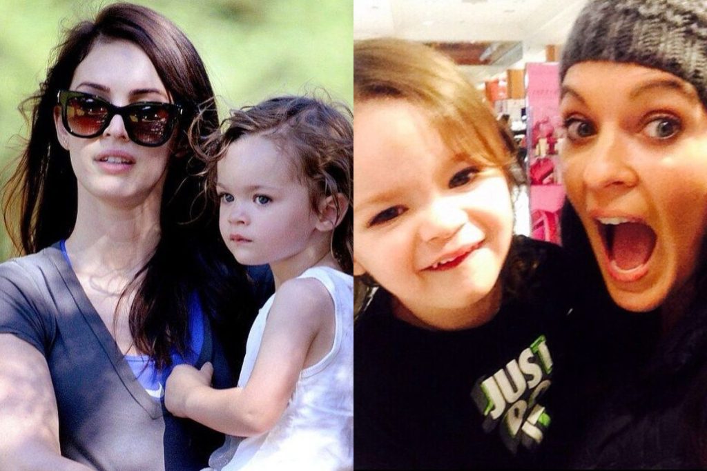 noah shannon green with mother megan fox and his aunt